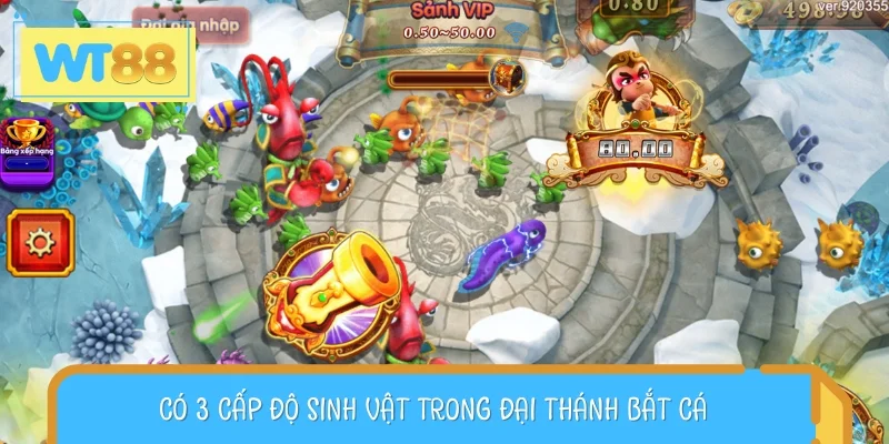 Đại Thánh Bắt Cá chia sinh vật thành 3 cấp độ
