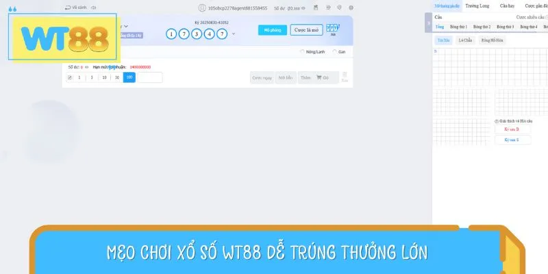 Mẹo chơi xổ số WT88 dễ trúng thưởng lớn